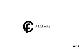 cf alphabet lettres initiales monogramme logo fc, c et f vecteur