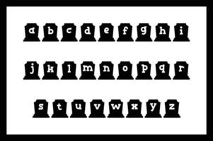polyvalent collection de pierre tombale alphabet des lettres pour divers les usages vecteur