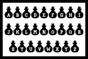 polyvalent collection de potion alphabet des lettres pour divers les usages vecteur