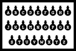 polyvalent collection de potion alphabet des lettres pour divers les usages vecteur