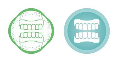 icône de vecteur de dentier