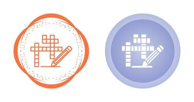 icône de vecteur de mots croisés
