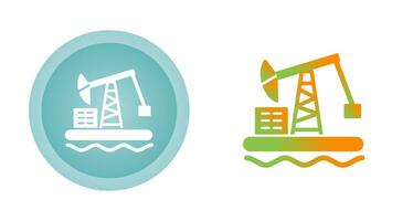 icône de vecteur de plate-forme pétrolière