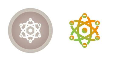 icône de vecteur de structure d'atome