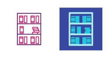 icône de vecteur d'étagère de livre