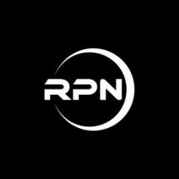 RPN lettre logo conception, inspiration pour une unique identité. moderne élégance et Créatif conception. filigrane votre Succès avec le frappant cette logo. vecteur