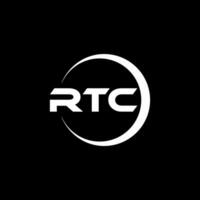 RTC lettre logo conception, inspiration pour une unique identité. moderne élégance et Créatif conception. filigrane votre Succès avec le frappant cette logo. vecteur