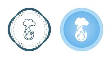 icône de vecteur de pollution par le feu