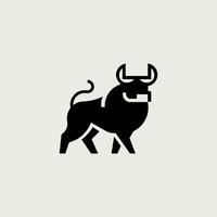 vecteur illustration de taureau logo