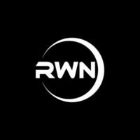 rwn lettre logo conception, inspiration pour une unique identité. moderne élégance et Créatif conception. filigrane votre Succès avec le frappant cette logo. vecteur