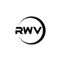 rwv lettre logo conception, inspiration pour une unique identité. moderne élégance et Créatif conception. filigrane votre Succès avec le frappant cette logo. vecteur