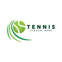 tennis logo conception, tournoi sport, Balle et raquette vecteur Facile silhouette illustration