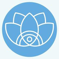 icône fleur. en relation à indigène gens symbole. bleu yeux style. Facile conception modifiable. Facile illustration vecteur