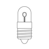 illustration d'icône de contour d'ampoule sur fond blanc vecteur