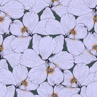 fleurs d'hibiscus modèle sans couture abstract background.vector illustration dessin au trait conception de tissu. vecteur