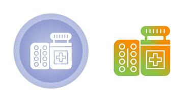 icône de vecteur de bouteille de pilules