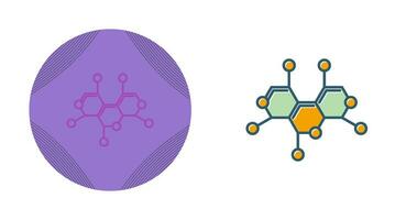 icône de vecteur de structure de molécule