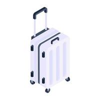 valise blanche isométrique vecteur