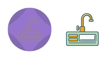 icône de vecteur d'évier de cuisine