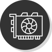 GPU exploitation minière vecteur icône conception