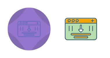 icône de vecteur de téléchargement de navigateur