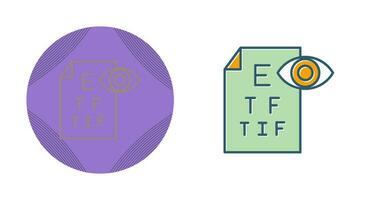 icône de vecteur de test oculaire