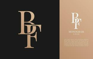 minimaliste bf ou fb initiale lettre ancien marque et logo vecteur