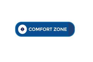 Nouveau confort zone moderne, site Internet, Cliquez sur bouton, niveau, signe, discours, bulle bannière, vecteur