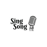 chanter chanson logo conception Créatif idée avec microphone pour conduire chanteur, événement, la musique fête vecteur