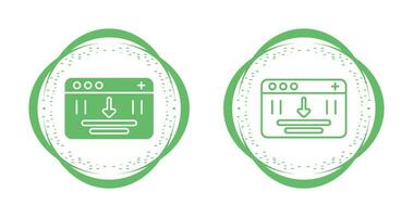 icône de vecteur de téléchargement de navigateur