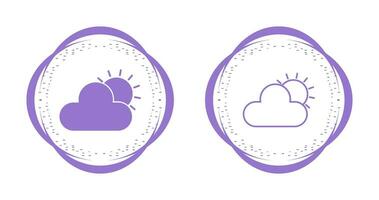 icône de vecteur de nuage de soleil