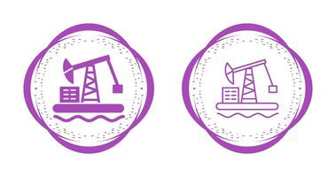 icône de vecteur de plate-forme pétrolière