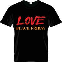 l'amour noir Vendredi chemises conception illustration, il pouvez utilisation pour étiqueter, logo, signe, autocollant ou impression pour le T-shirt. vecteur