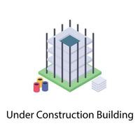 bâtiment en construction vecteur