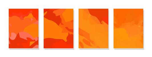biologique ondulé pente Contexte avec rouge orange modèle. minimaliste conception pour affiches, bannières, dépliants, mur art, cartes, et décorations. vecteur