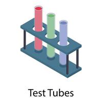 tubes à essai de laboratoire vecteur