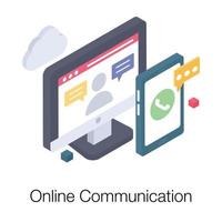 concepts de communication en ligne vecteur