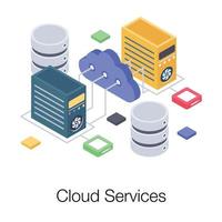 concepts de services cloud vecteur