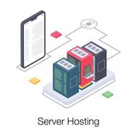 concepts d'hébergement de serveur vecteur