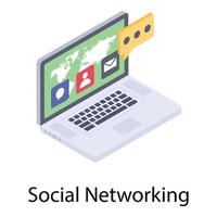 réseau de médias sociaux vecteur