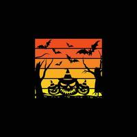 Halloween vecteur T-shirt conception. Halloween T-shirt conception. pouvez être utilisé pour impression tasses, autocollant conceptions, salutation cartes, affiches, Sacs, et tee-shirts.