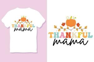 reconnaissant maman, Thanksgiving journée T-shirt conception vecteur