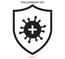 virus protection icône, vecteur illustration