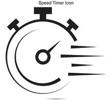 la vitesse minuteur icône, vecteur illustration