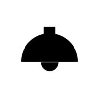 une noir pendaison lampe vecteur icône