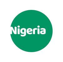 Nigeria pays Nom typographie dans une nationale drapeau couleur. vecteur