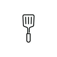 spatule ligne icône isolé sur blanc Contexte vecteur