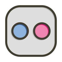flickr vecteur épais ligne rempli couleurs icône pour personnel et commercial utiliser.