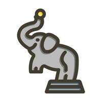 l'éléphant vecteur épais ligne rempli couleurs icône pour personnel et commercial utiliser.