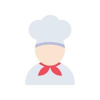 chef icône, cuisiner, logo, plat style. chef dans une cuisine chapeau. cuisine et restaurant portion concept pour les sujets comme restauration nourriture service. vecteur illustration. conception sur blanc Contexte. eps dix